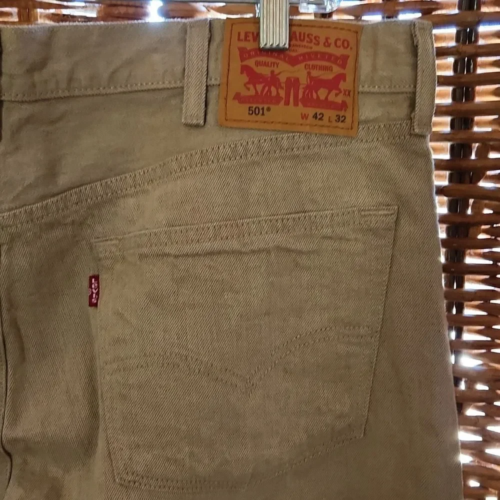Limited Levis 501 White Oak Cone Denim 2015 Jeans 42 x 30
